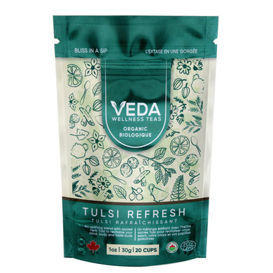 TULSI REFRESH loose leaf tea (Organic Tulsi, Peppermint, Rose)